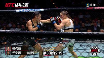 UFC格斗之夜综合格斗赛事直播画面